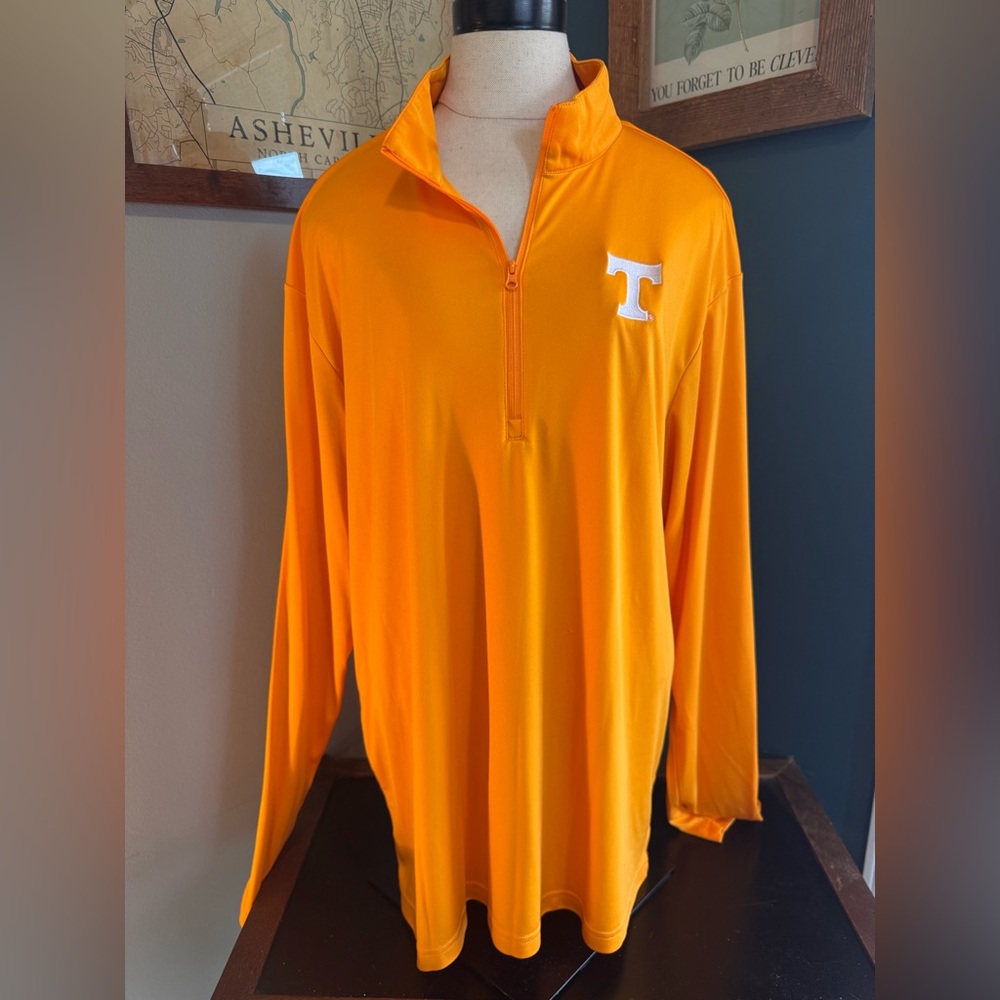 Orange Quarter-Zip Pullover with White University of Tennessee Logo